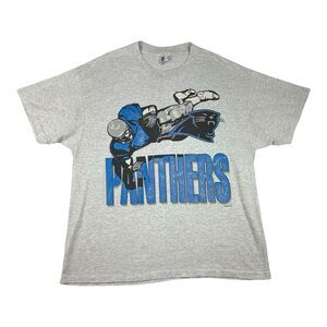 Vintage 1995 Carolina Panthers T‎ Shirt Hanes Mens XL Player Big Logo NFL USA